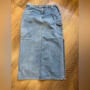 Vintage Nevada Jeanswear Light Blue Denim Maxi Skirt